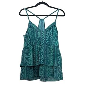 American Eagle Geometric Tiered Camisole, Size Medium
